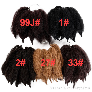 Marley Afro curl marley braid hair Top Quality Ombre Marley Braids Faux Locs Braiding Hair Synthetic Crochet Hair Extensions
